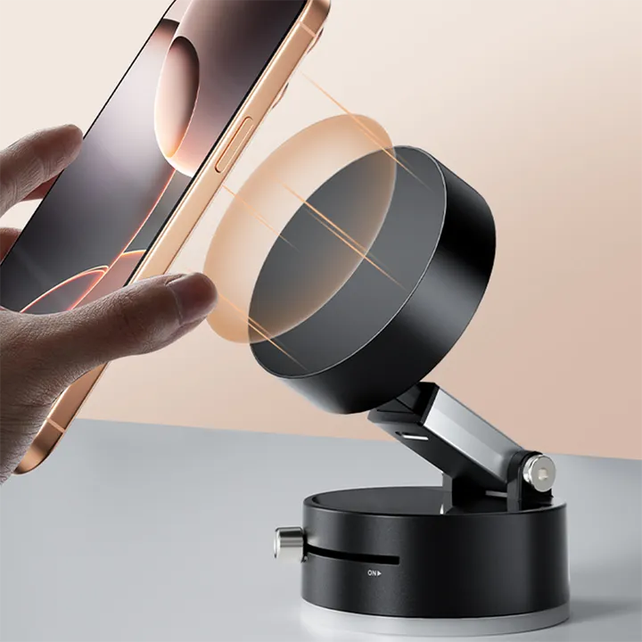 حامل حامل حامل لهاتف السيارة بشاشة حائط . Double Sided Magnetic Suction Glass Car Phone Holder