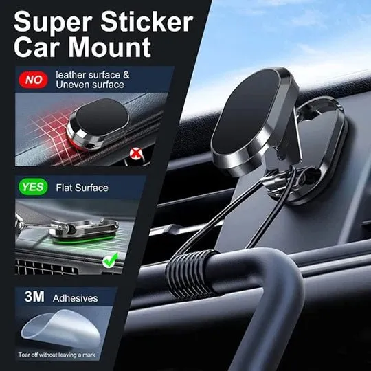 2023 New Alloy Folding Magnetic Car Phone Holder
