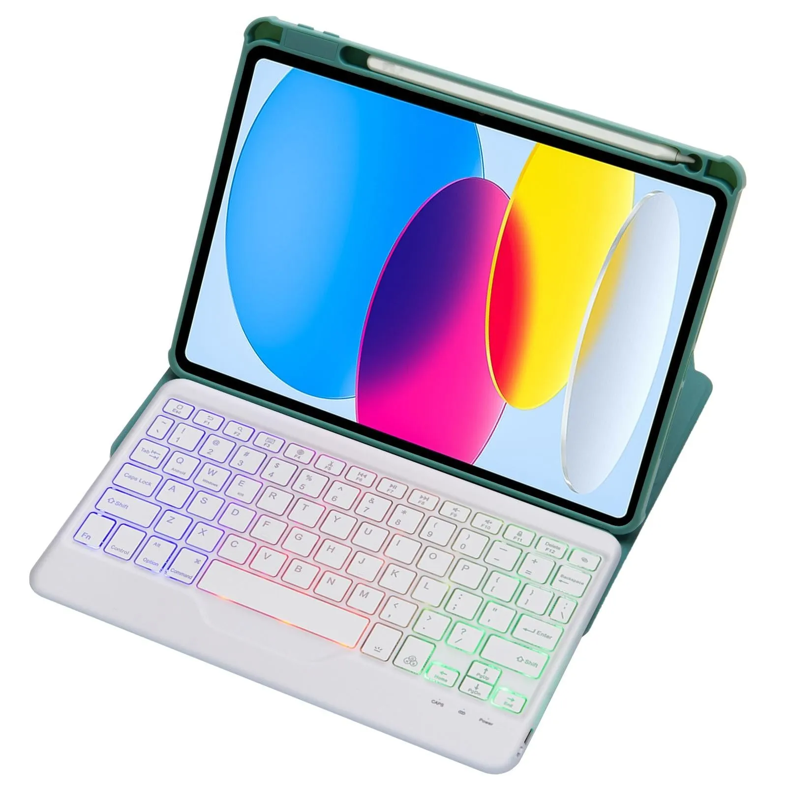 360 Rotation Bluetooth Keyboard Leather Case For Ipad 10.9 2022 With Backlight