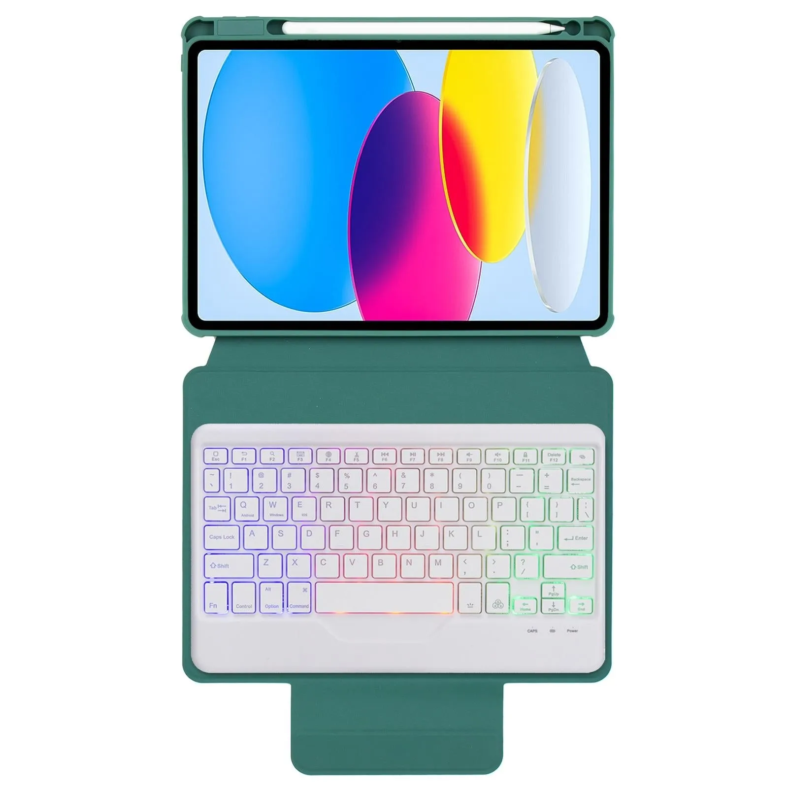 360 Rotation Bluetooth Keyboard Leather Case For Ipad 10.9 2022 With Backlight