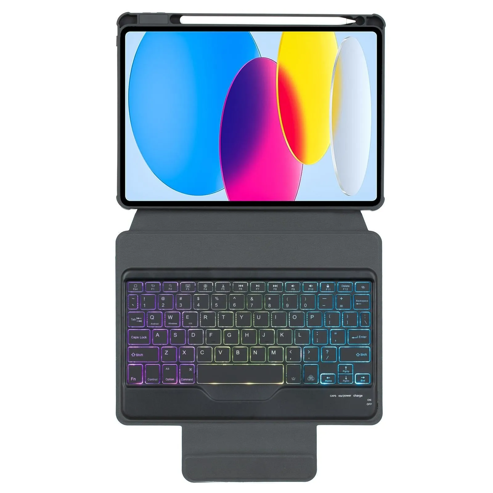 360 Rotation Bluetooth Keyboard Leather Case For Ipad 10.9 2022 With Backlight