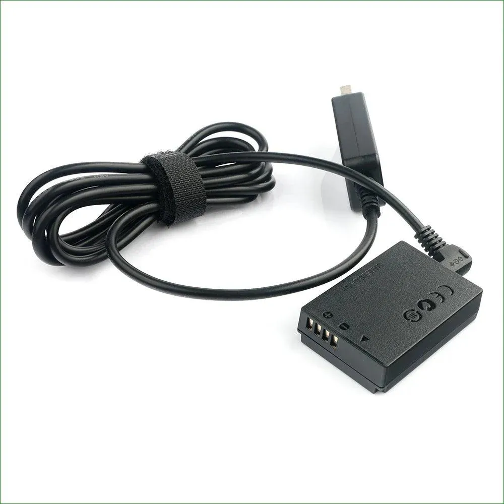 5V USB Power Supply Adapter for Canon EOS M Series with DR-E12 Dummy Battery & DC Power Bank Cable