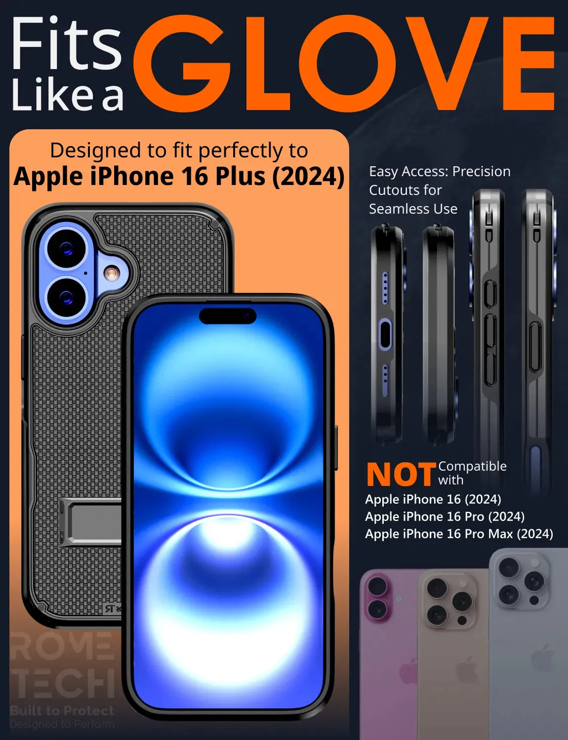 Apple iPhone 16 Plus Magsafe Holster Phone Case With Belt Clip