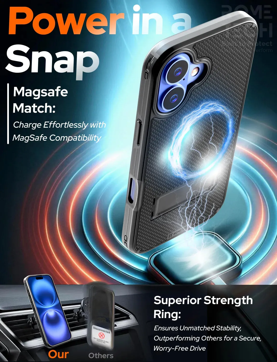 Apple iPhone 16 Plus Magsafe Holster Phone Case With Belt Clip