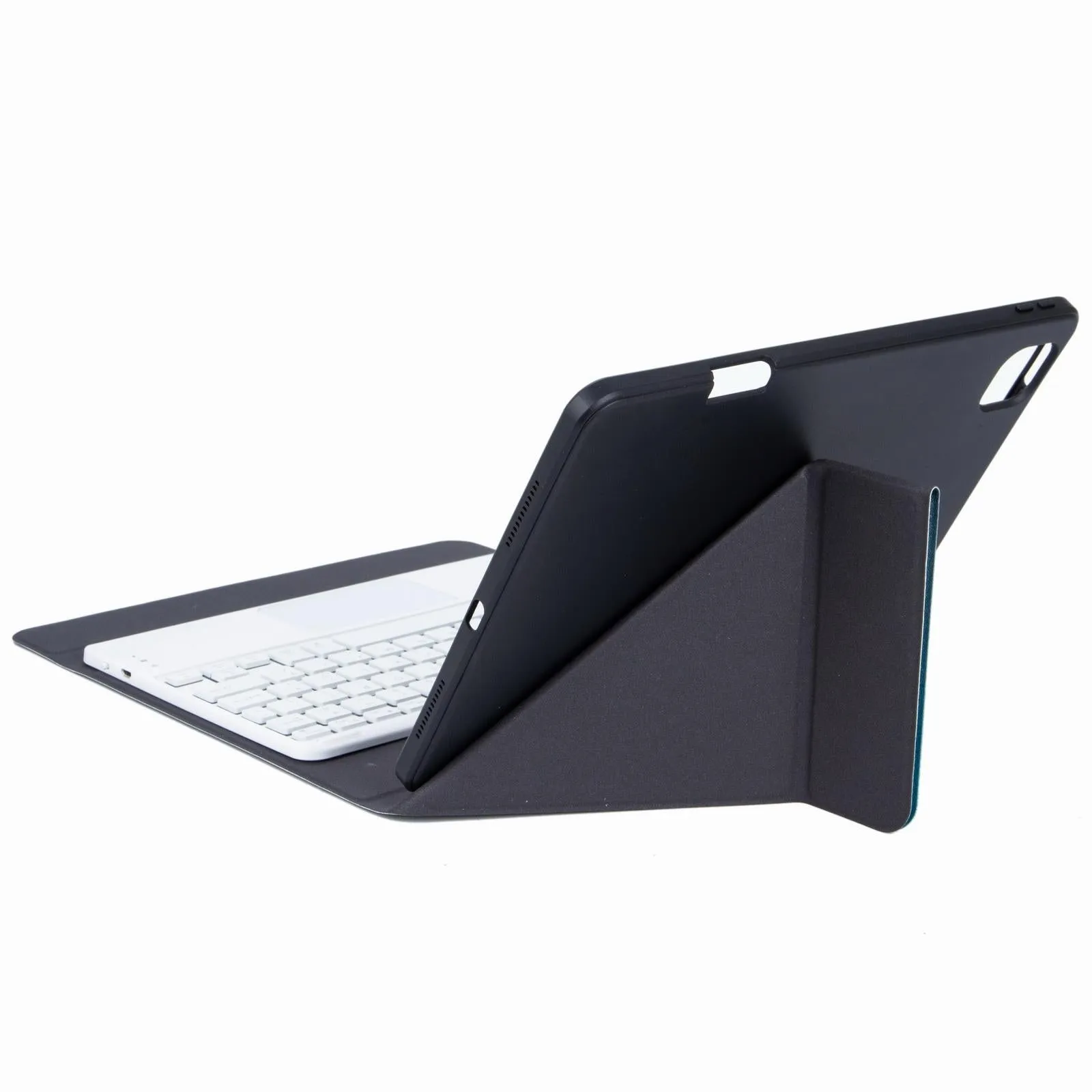 Bluetooth Keyboard Leather Case For Ipad 9.7 2018 / 2017 With Three-Fold Holder