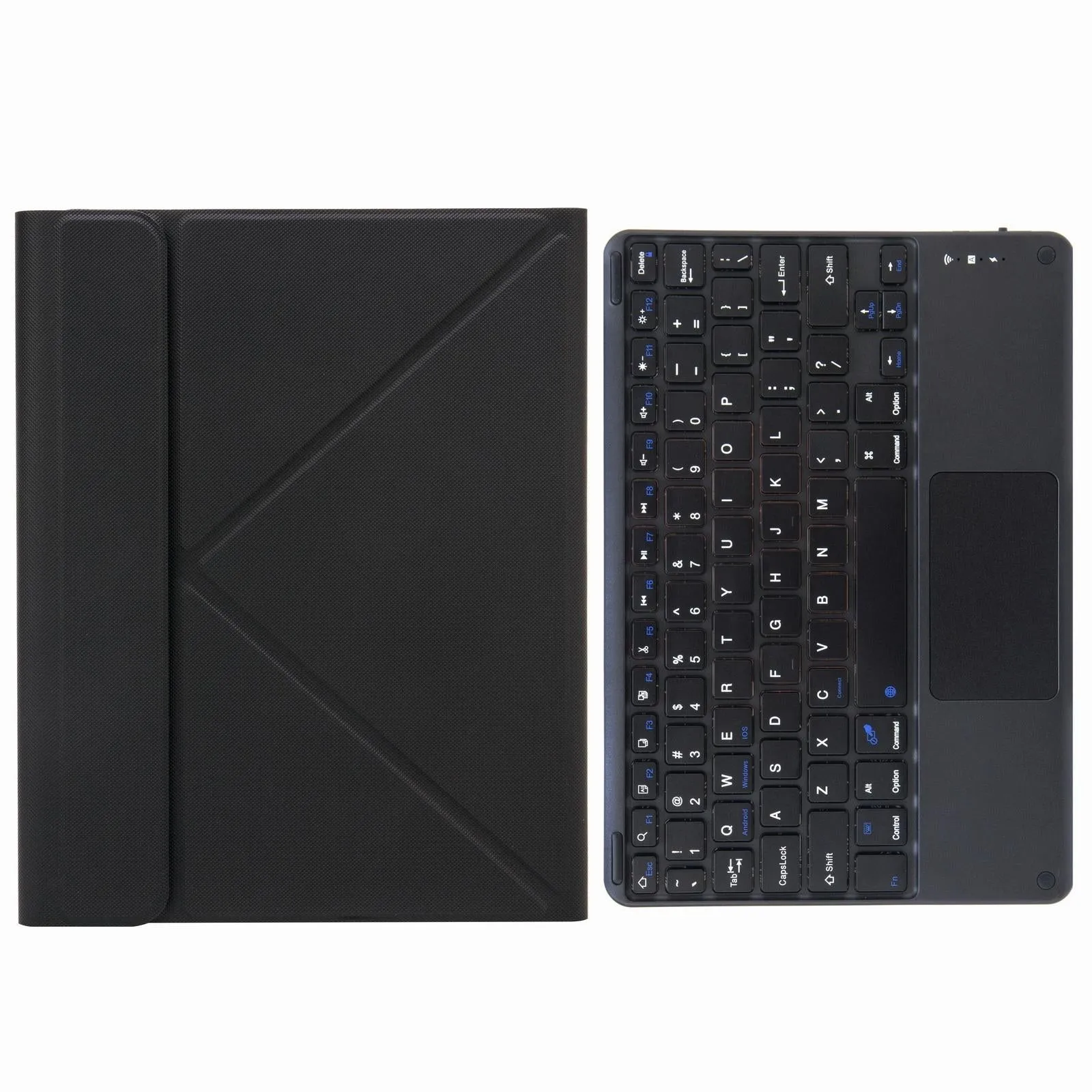 Bluetooth Keyboard Leather Case For Ipad 9.7 2018 / 2017 With Three-Fold Holder