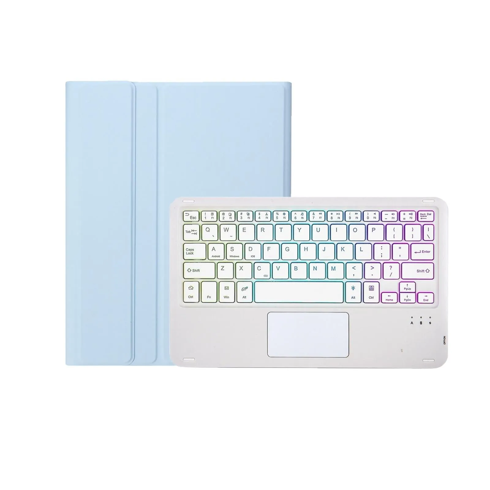 Bluetooth Keyboard Leather Case For Ipad 9.7 2018 & 2017 / Pro 9.7 / Air 2 With Touch Pad & Backlight