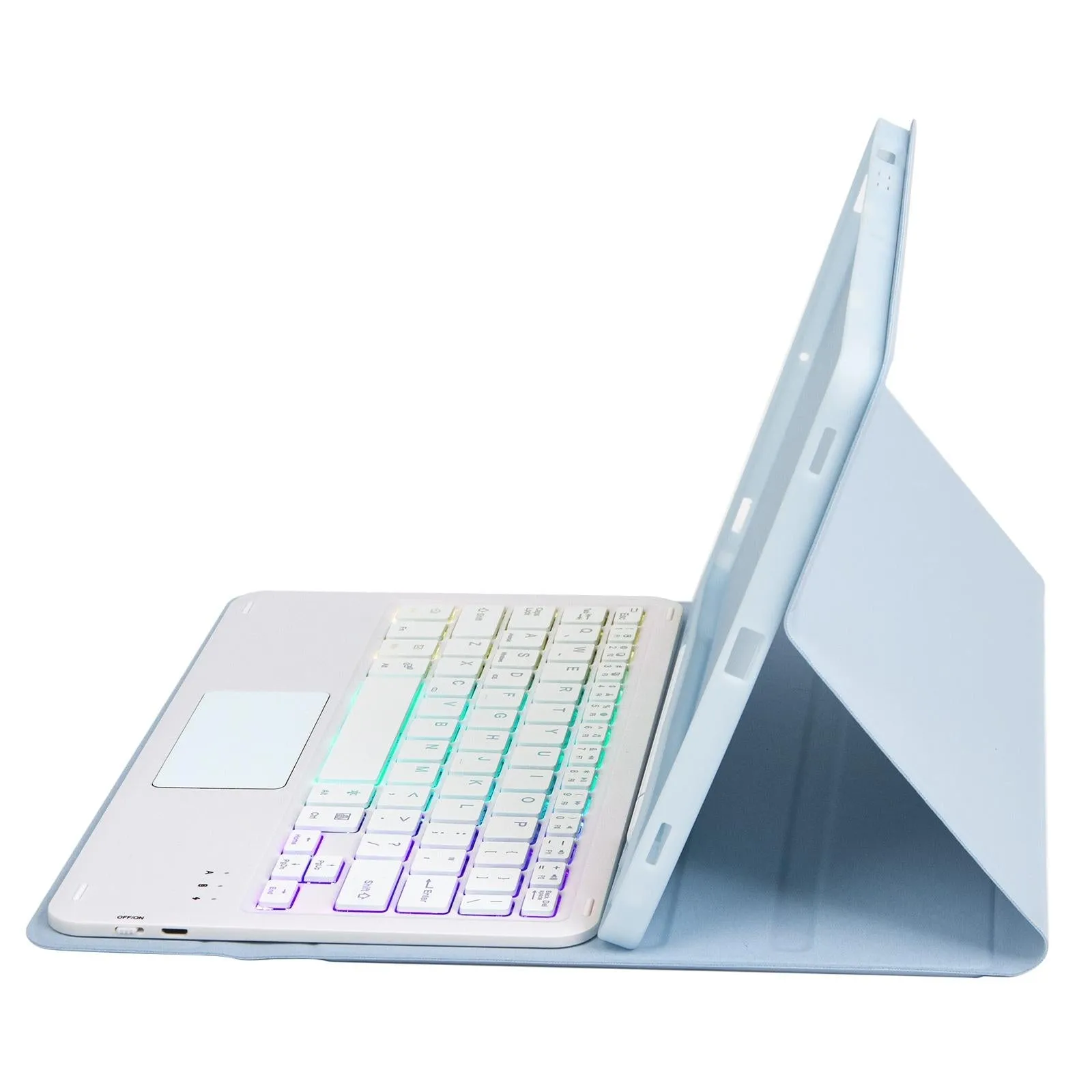 Bluetooth Keyboard Leather Case For Ipad 9.7 2018 & 2017 / Pro 9.7 / Air 2 With Touch Pad & Backlight