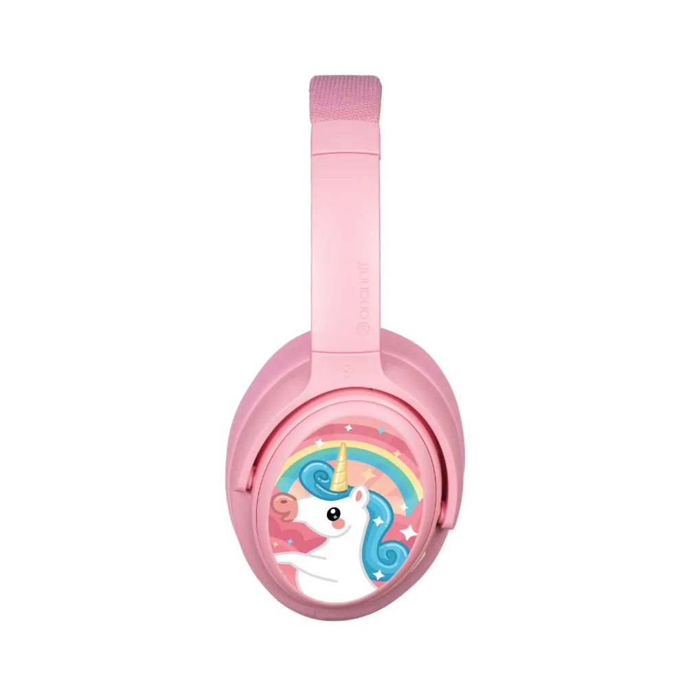 BUDDYPHONES ComosFun Active Noise Cancellation Wireless Bluetooth Headphone for Kid - Pink