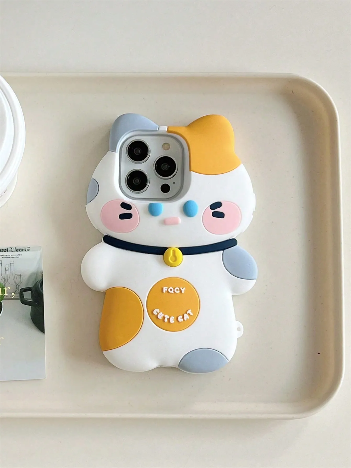 Cute Cartoon 3D Castle Make Up Mirror Silicone Phone Case for iPhone