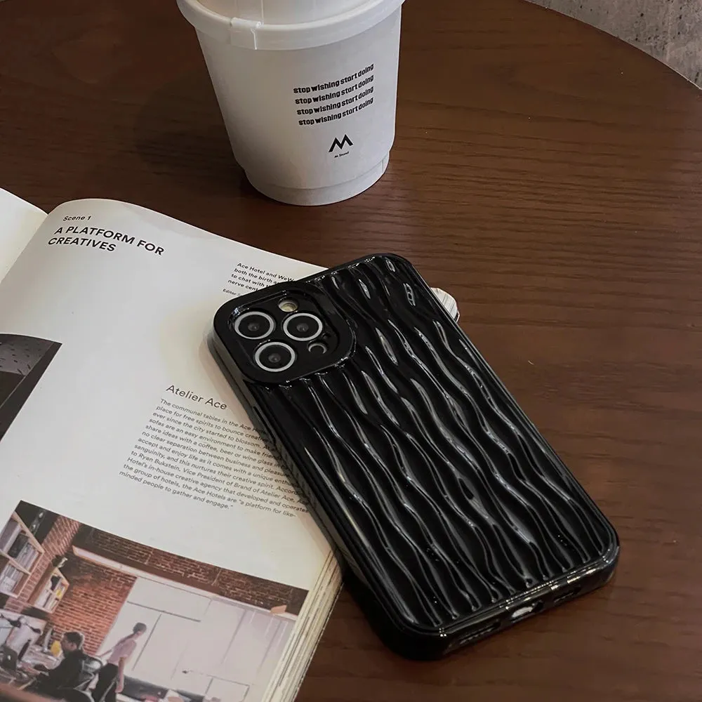 Cute Phone Cases For iPhone 15 13 14 12 11 Pro Max - Luxury Plating Curved Pattern
