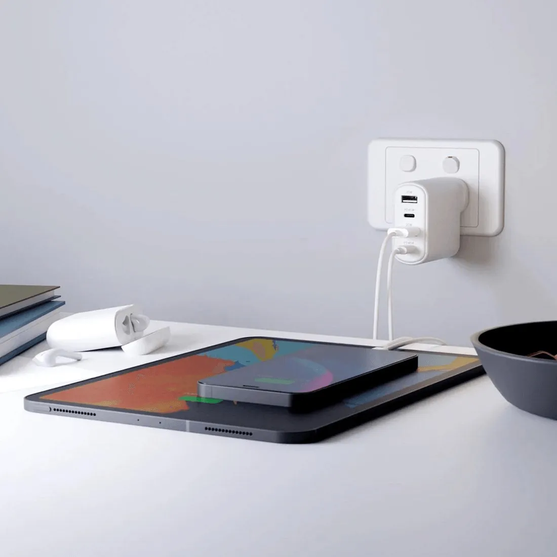 Cygnett Powerplus 45W USB/USB-C Quad AC Wall Charger