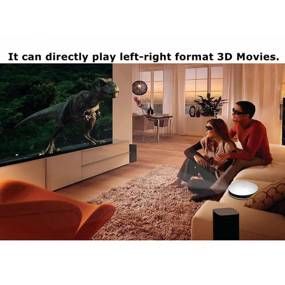 Dl-S9 1280X720P 300 Lumens Portable Home Theater Led Hd Digital Projector Android 6.0 2G   16Gb