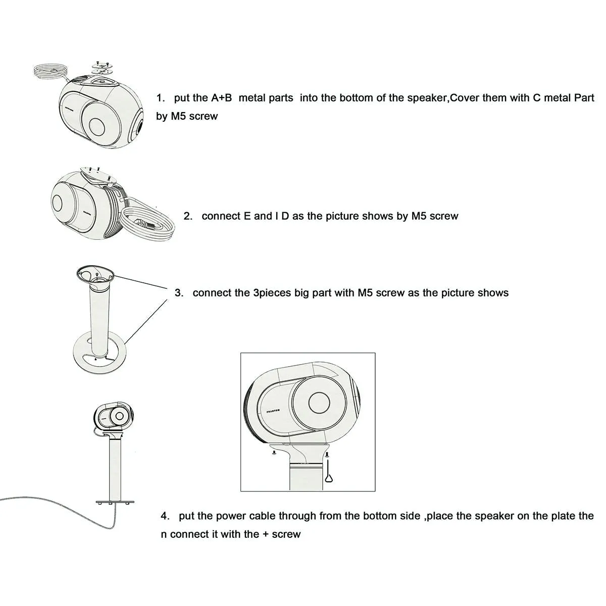For Devialet Phantom 103/105/108db Wireless Speaker Floor Stand