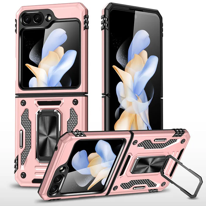 Magnetic Ring Stand Shockproof Rugged Case For Samsung Galaxy Z Flip 5