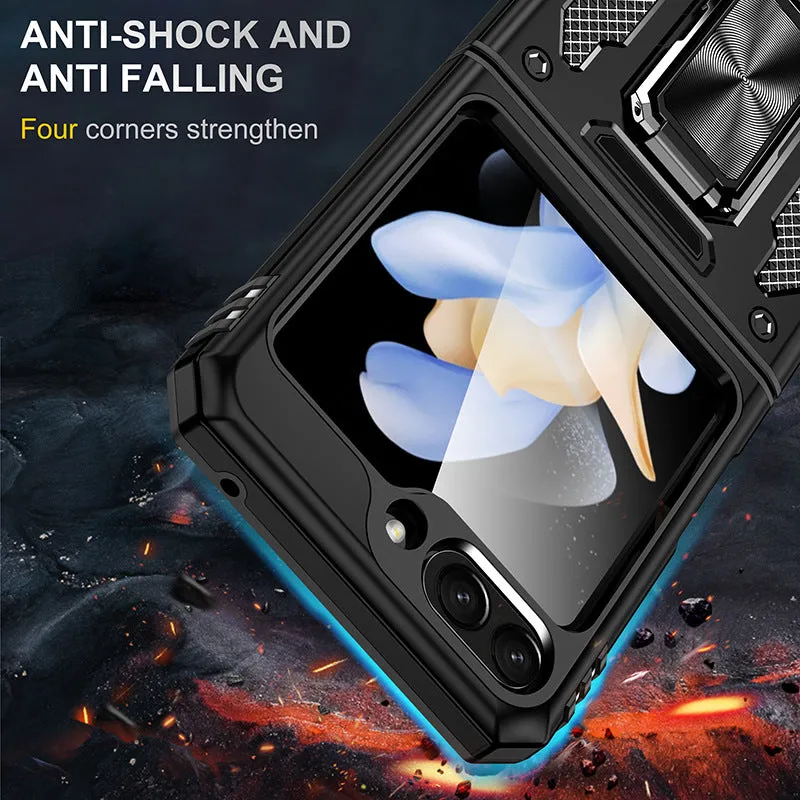 Magnetic Ring Stand Shockproof Rugged Case For Samsung Galaxy Z Flip 5