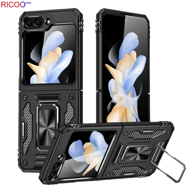Magnetic Ring Stand Shockproof Rugged Case For Samsung Galaxy Z Flip 5