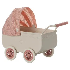 Maileg Pram, Mouse - Coral