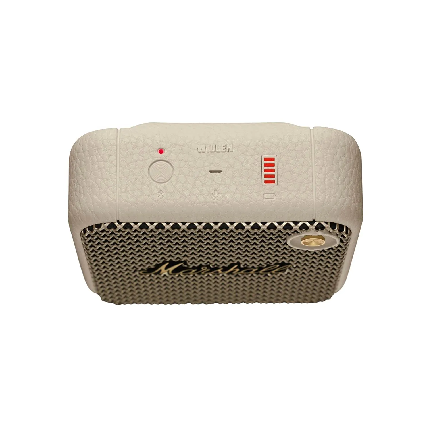 Marshall Willen Portable Bluetooth Speaker  Cream | 15  Hours Playtime | IP67 Waterproof | Stack Mode | Built-in Mic