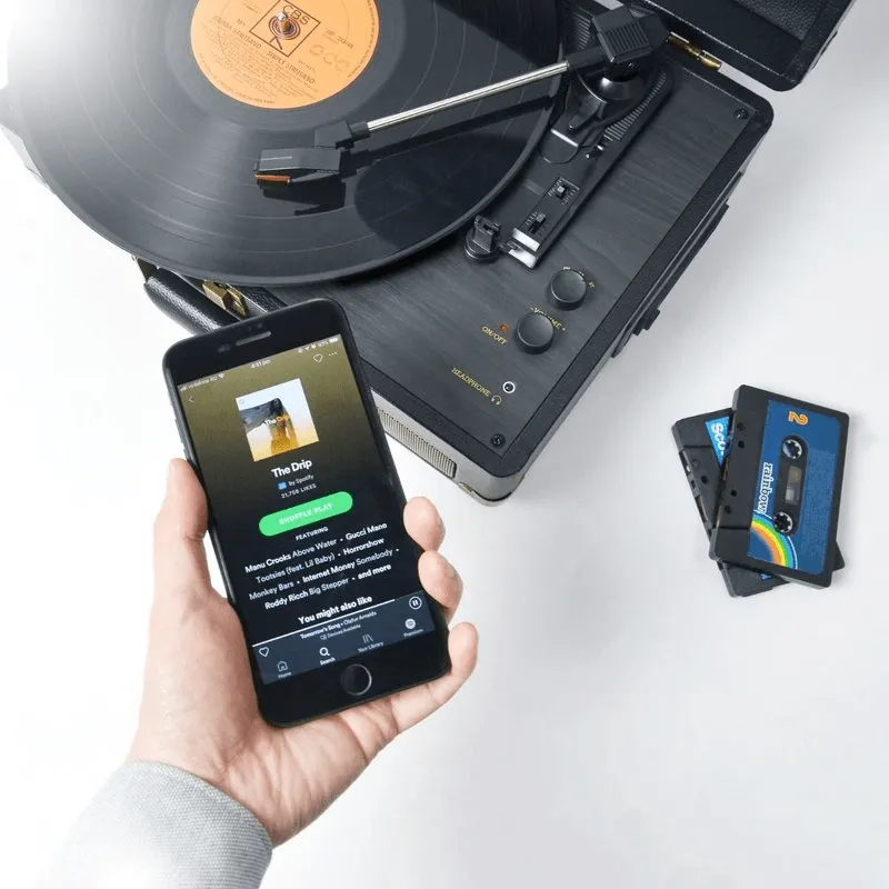 mbeat Uptown Retro Bluetooth Turntable & Cassette Player