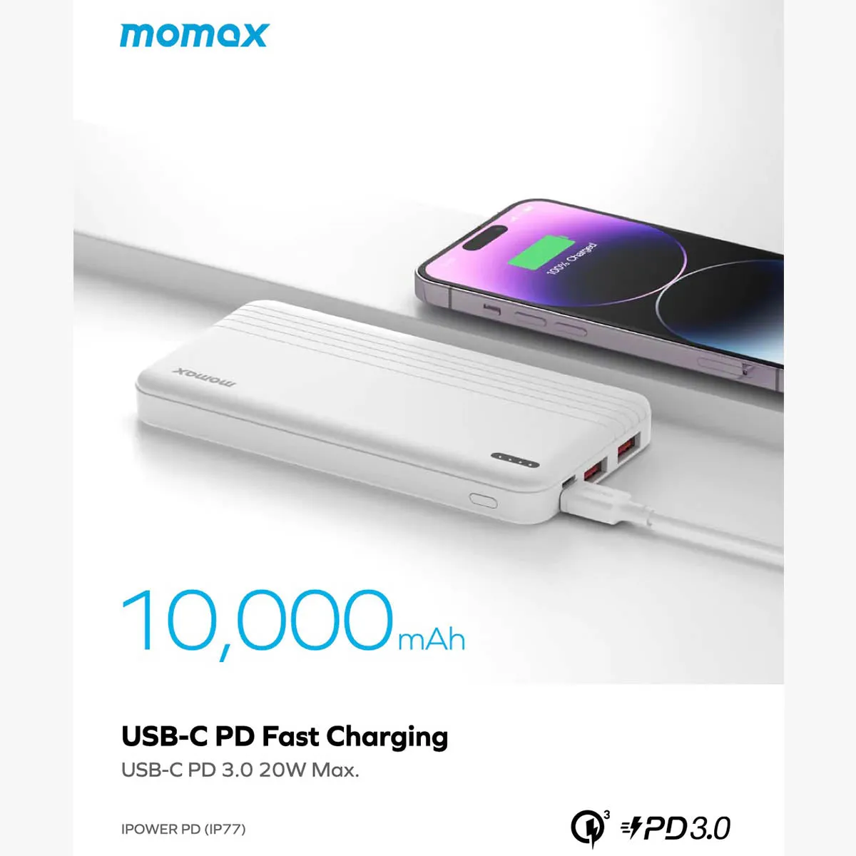 Momax iPower PD Fast Charge Power Bank (10000 mAh)